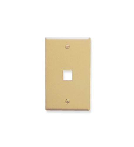 FACEPLATE, OVERSIZED, 1-PORT, IVORY