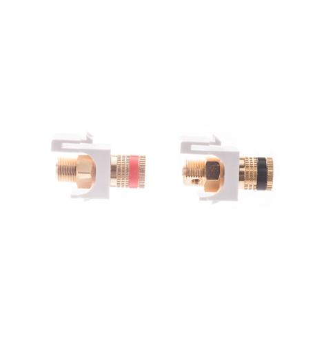 MODULE, BINDING POST, GOLD PLATED, WHITE