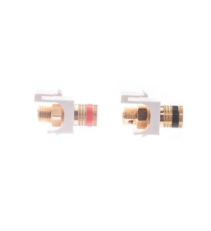 MODULE, BINDING POST, GOLD PLATED, WHITE