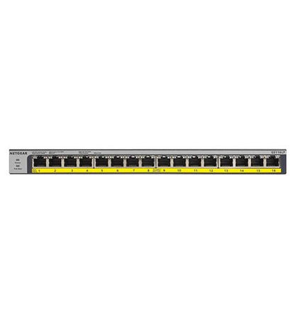 16-Port PoE/PoEplus Gb Ethernet UnMgd.