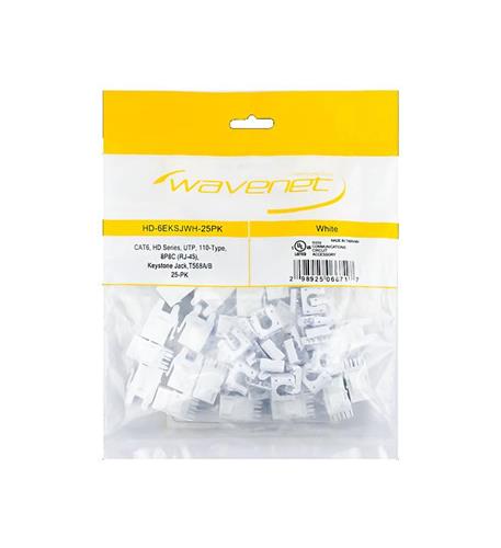 CAT6 HDJ SERIES JACK 25 PACK
