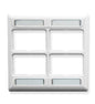 FACEPLATE, ELITE, 2-GANG, 4-PORT, WHITE