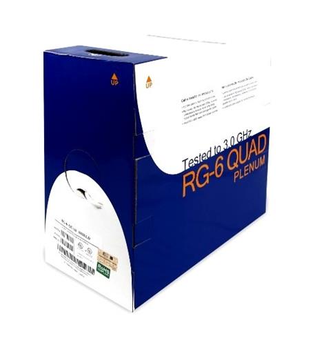RG6QPWH4 RG6 QUAD SHIELD PLENUM 1k ft