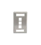 FACEPLATE, ID, STAINLESS, 1-GANG, 3-PORT