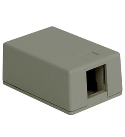 SURFACE MOUNT BOX, 1-PORT, GRAY