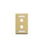 FACEPLATE, ID, 1-GANG, 2-PORT, IVORY