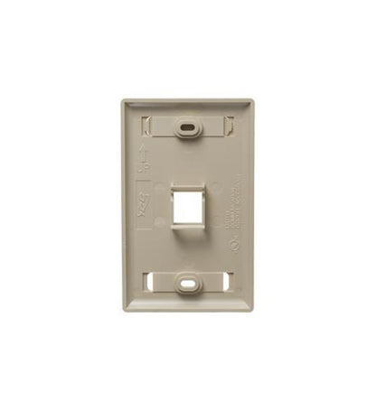 FACEPLATE, ID, 1-GANG, 1-PORT, IVORY