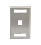 FACEPLATE, ID, STAINLESS, 1-GANG,1-PORT